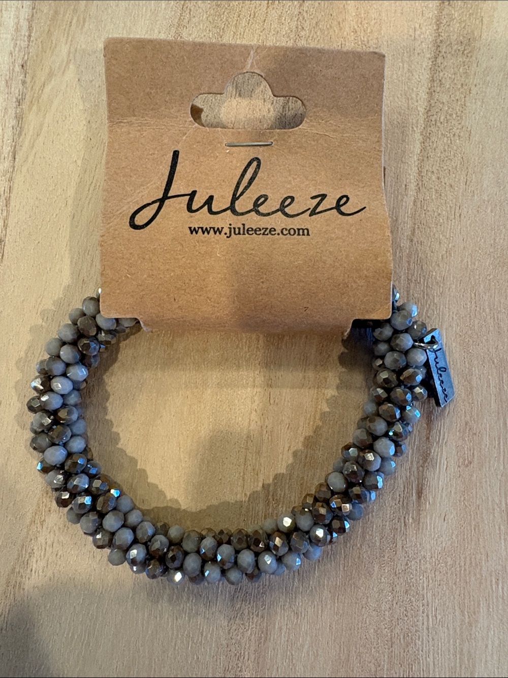 Sparkling Gray Beaded Bracelet